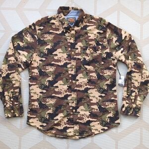 NWOT. Volcom Camo Shirt, 100% Cotton. Size-L